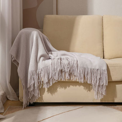 Sofa Knitted Blanket Cotton Thread Nordic Solid Color Protective Cover Bedspread