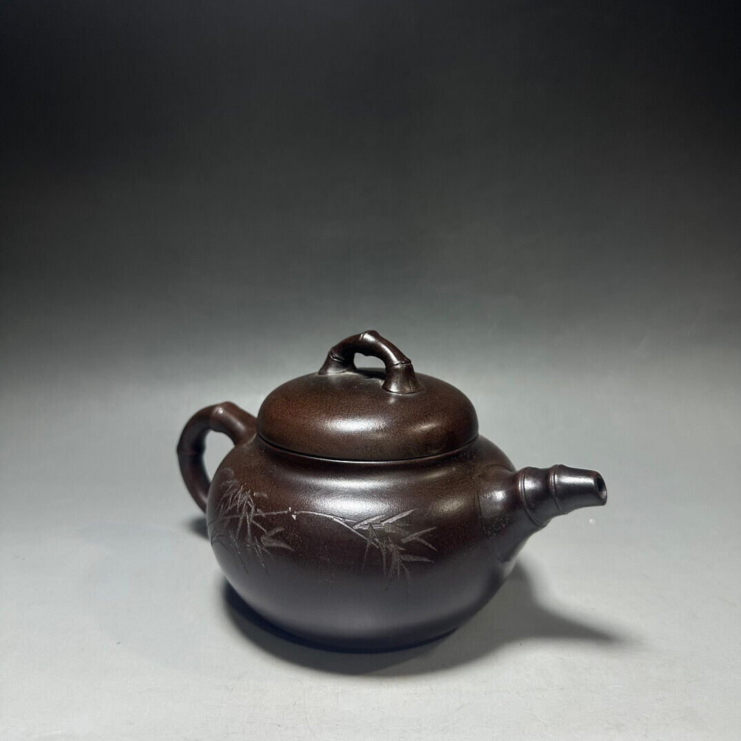 Chinese Yixing Zisha Clay Handmade Exquisite Teapot（竹鼎壶 底款：顾景舟）