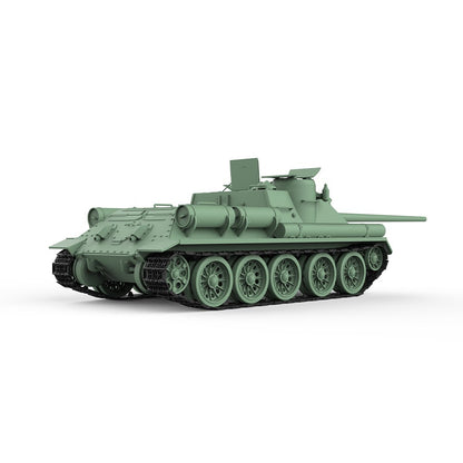 SSMODEL SS87753 1/87 HO Scale Military Model Kit Soviet SU-100 Tank Destroyer