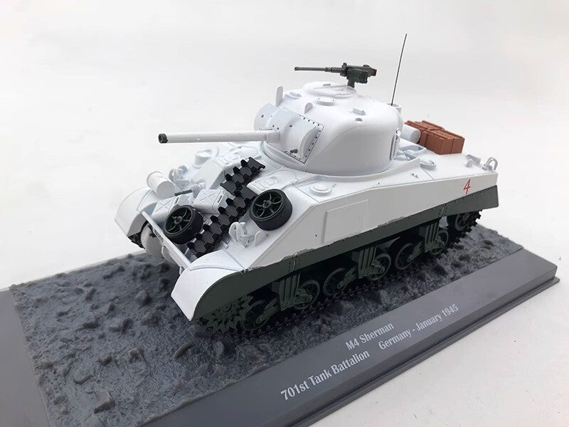 1/43 Alloy Finished M4 Sherman 701st Tank Battalion Sherman Tank Model Ornament