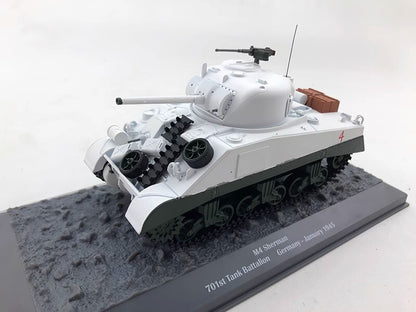 1/43 Alloy Finished M4 Sherman 701st Tank Battalion Sherman Tank Model Ornament