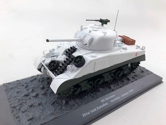 1/43 Alloy Finished M4 Sherman 701st Tank Battalion Sherman Tank Model Ornament