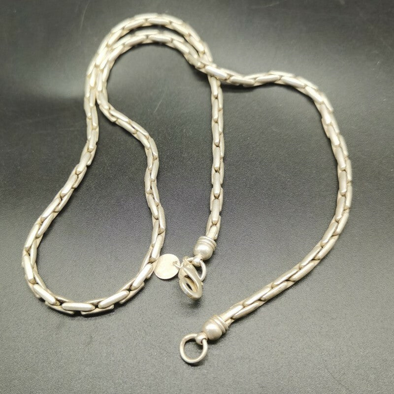 58Cm Exquisite Chinese Tibet Silver Handmade Necklace