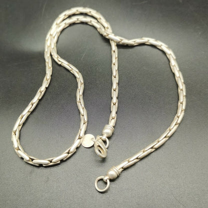 58Cm Exquisite Chinese Tibet Silver Handmade Necklace
