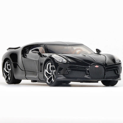 1:32 Diecast Bugatti LVN Metal Car Model Toy Door Open Sound Light Gift for Kids