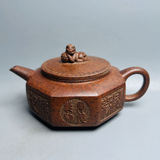Chinese Yixing Purple Clay Teapot Tea Set Pot Zisha Ceramic Cute Decor Figurine