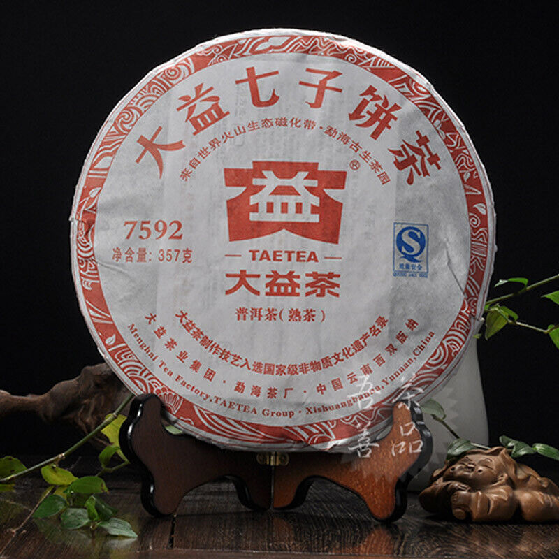 2011 Yunnan Menghai Dayi 7592 Chi Tse Beeng Ripe Puer Pu Er Tea 357g 101 Batch