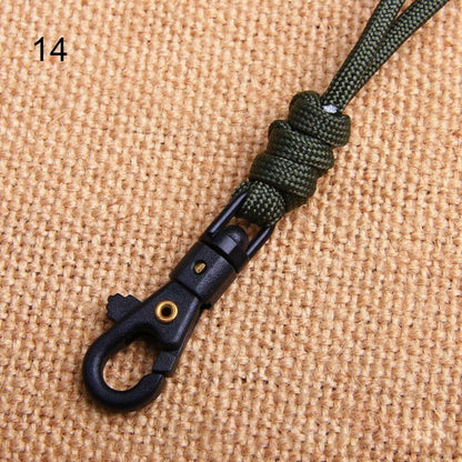 46CM 1 PC Paracord Keychain Lanyard Metal Triangle Buckle Outdoor Cord Carabiner