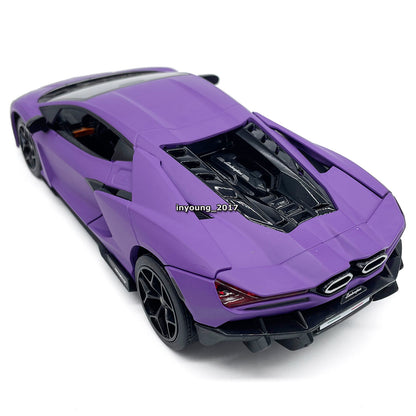 1/24 Lamborghini Revuelto Model Car Diecast Toy Cars Boys Toys for Kids Purple
