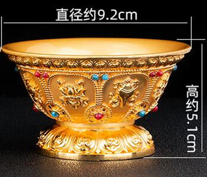 Buddha Alloy Eight Auspicious Bowls Buddhism Supplies Water Supply Cup