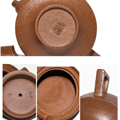 Full Handmade Teapot Real Yixing Zisha Jiangpo Clay Hand Carved Marked Pot 120ml