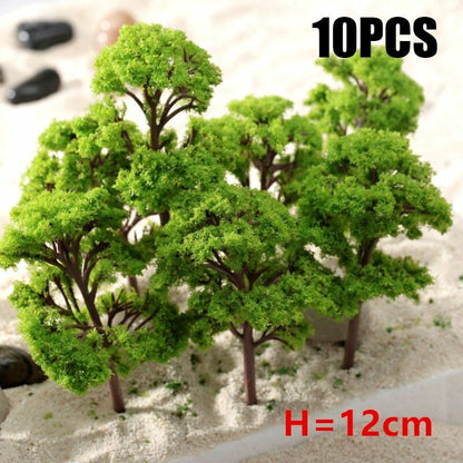 Artificial Miniature Tree 20-70Pcs Plastic Train Scenery Railroad Building Decor