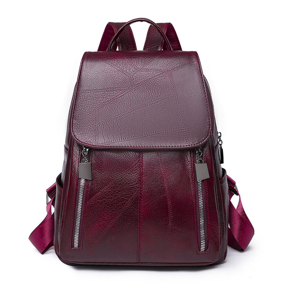 CELELA Soft Leather Backpack Women's Street Trend Wear Resistant Travel Bag