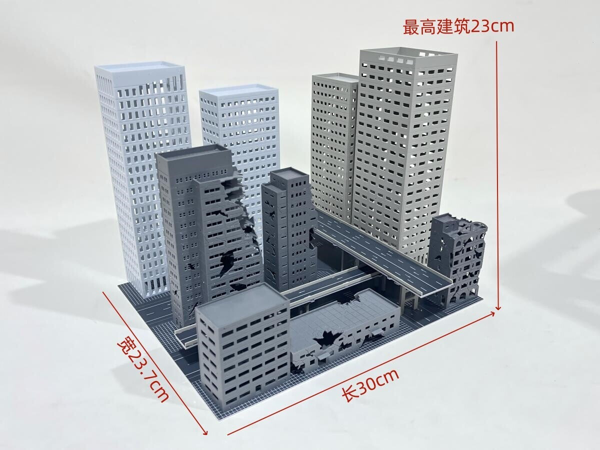 1/300 Model City Street House Scene Display Model For Godard