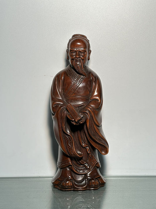 Collection Chinese Boxwood Carved Figure Statue Wood Sculptures Home Decor Art