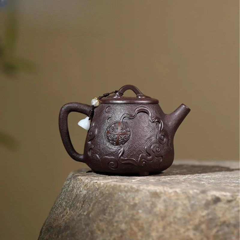 320ml Yixing Purple Clay Handmade Jin Lion Tea Pot Tea Kettle Chinese Teaware