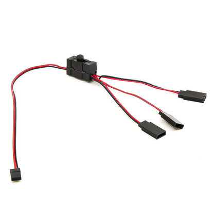 3 Way Wire LED Light On/off Switch Y Cable for 1/10 SCX10 TRX-4 RC Crawler Car
