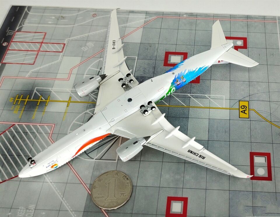 1:400 JC Wings AIR CHINA EXPO 2019 AIRBUS A350-900 Plane Flap Down Diecast Model