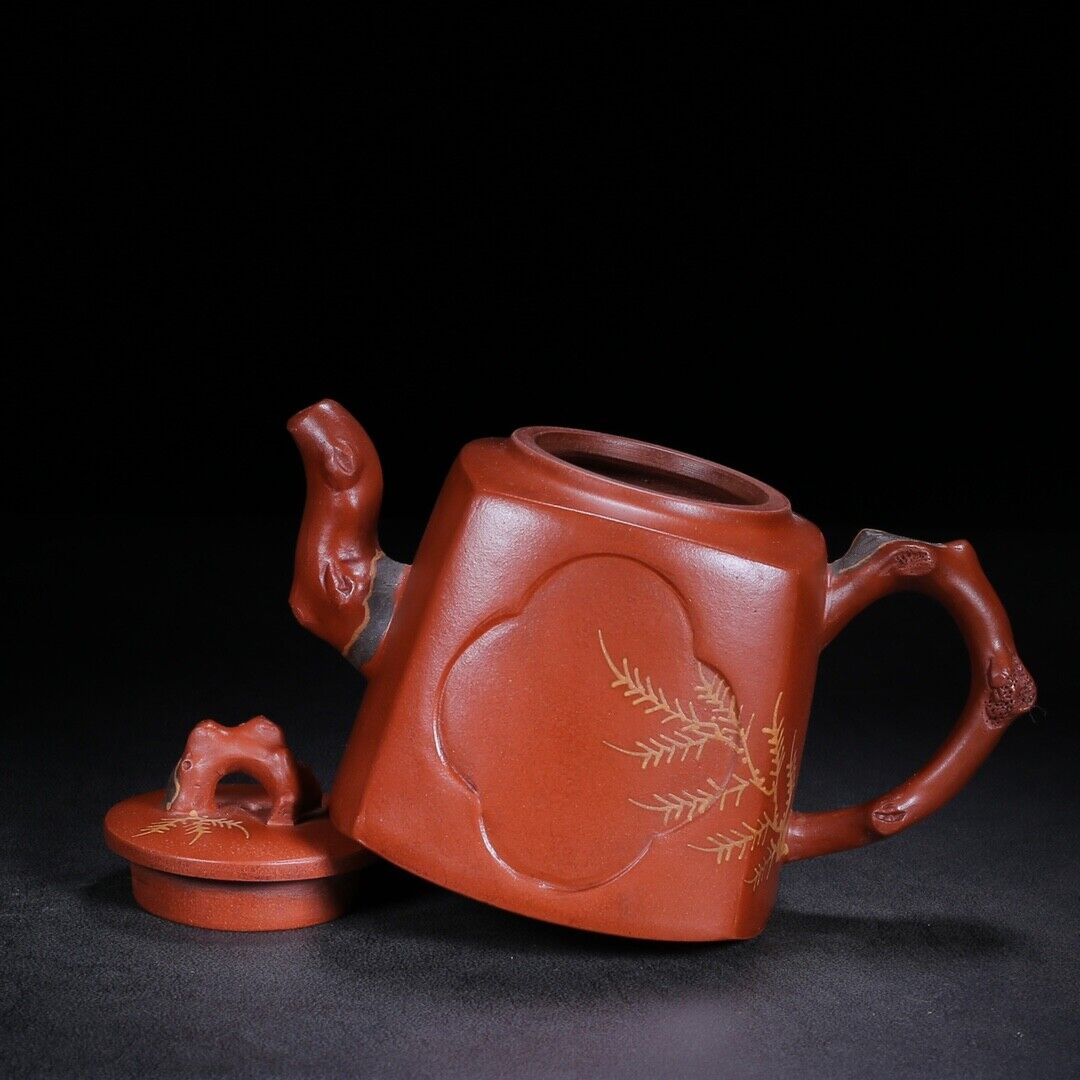 Chinese Yixing Zisha Clay Handmade Exquisite Teapot （长青 底款：蒋蓉）