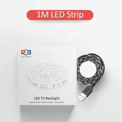 TV Backlight USB Powered LED Strip Light RGB5050 24 Inch-60 Inch Mirror PC APP