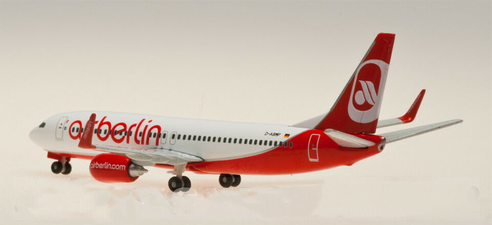 1:500 Herpa Air Berlin BOEING 737-800 Passenger Aircraft Diecast Airplane Model