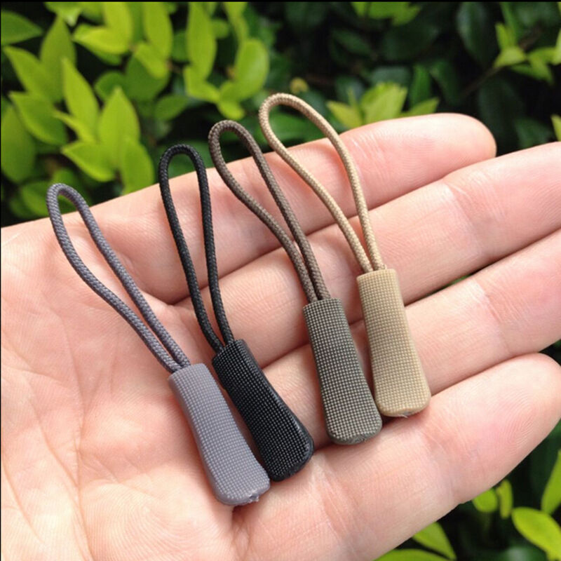 10PCS EDC Zipper Pulls Cord Rope Ends Lock Zip Clip Buckle For Bags -ca