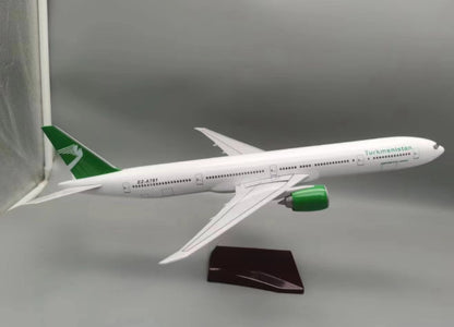 1:157 47CM Turkmenistan BOEING 777-300ER Airplane Landing Gear Resin Plane Model