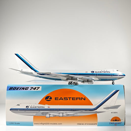 1:200 InFlight Eastern Boeing 747 N735PA Passenger Airplane Diecast Plane Model