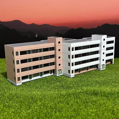 1/150 Scale School Building Model Railroads Trains Modern House Kits D1 D2