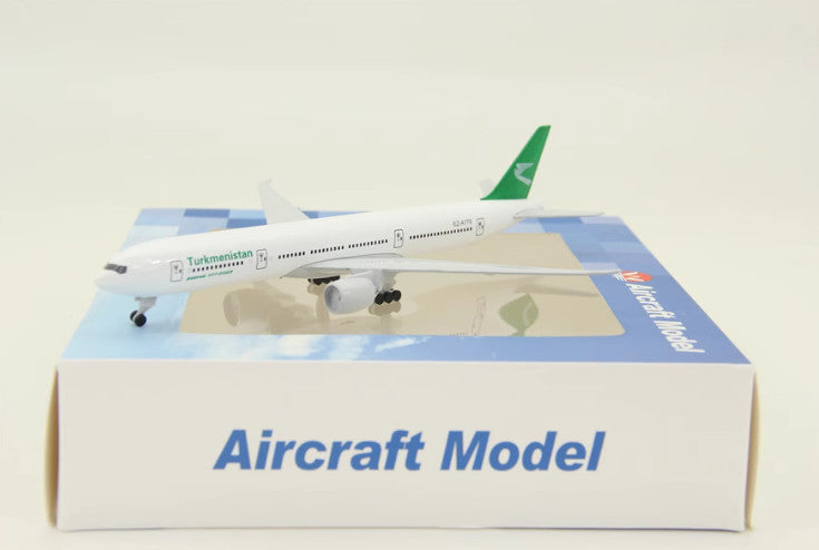 19CM Turkmenistan BOEING 777-200ER EZ-A779 Passenger Airplane Diecast Model