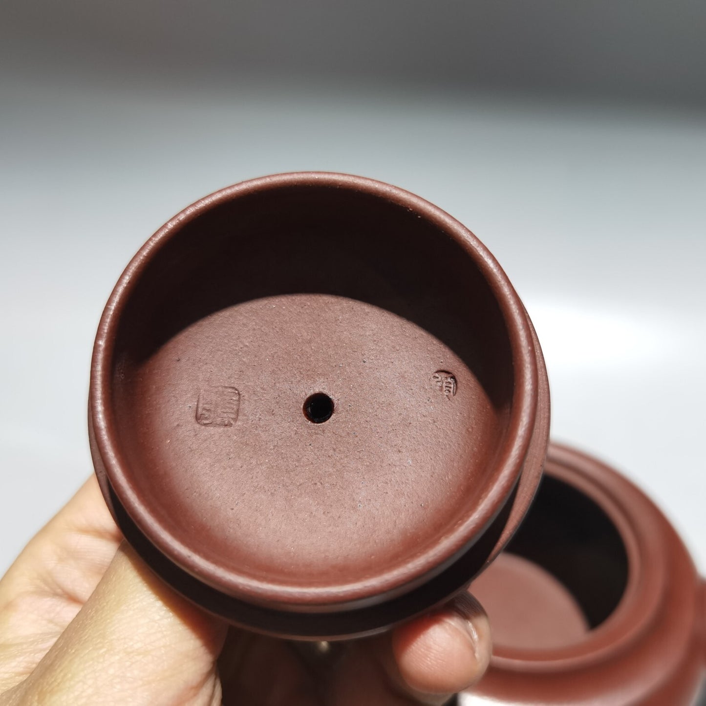 7" Chinese Yixing Zisha Pottery Red Clay 380CC Hand Made Lettering Branch Teapot