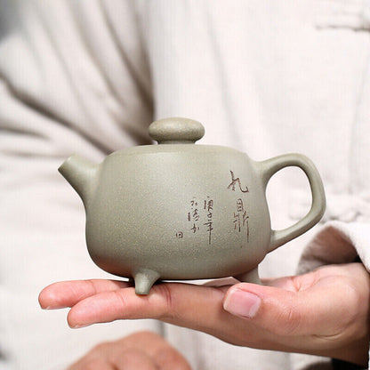 Chinese Yixing Tea Pot Handmade Purple Clay Teapot Ore Green