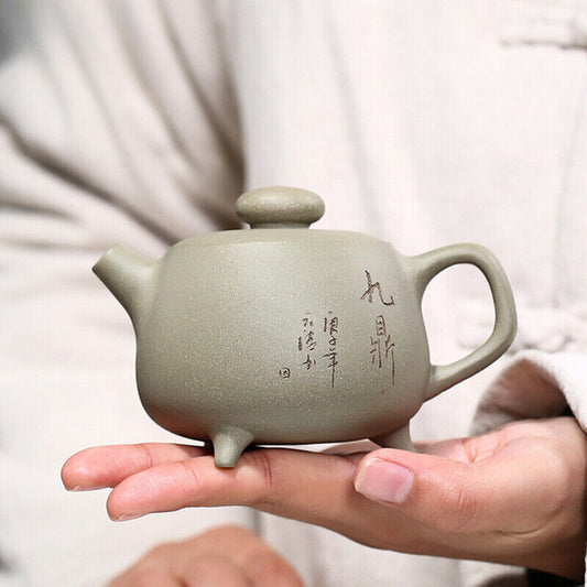 Chinese Yixing Tea Pot Handmade Purple Clay Teapot Ore Green