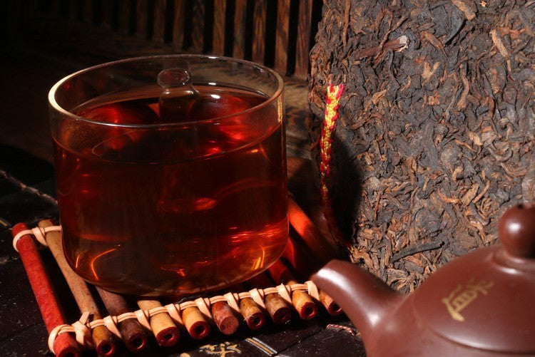 357gRipe Pu-erh Tea Cake Aged Yunnan Puerh Traditional Shou Mei Compressed Tea