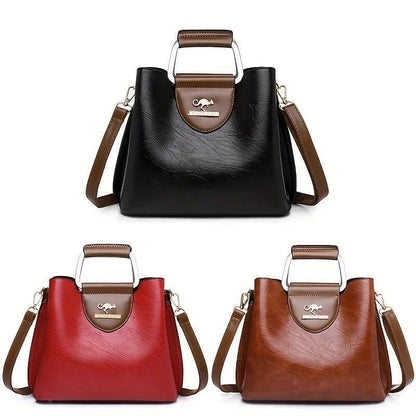 Bolso De Cuero Para Mujer Bolsa Moda Lujo Hombro Mano Cartera Bandolera Elegante