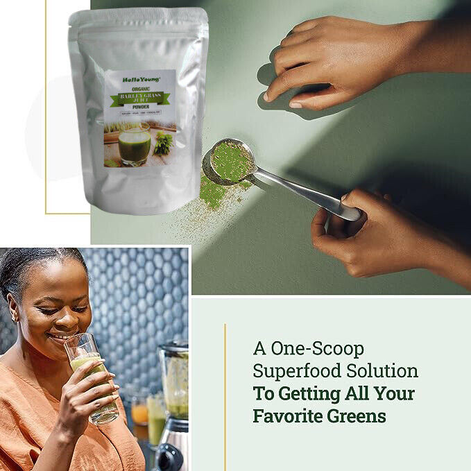250g Barley Grass Powder Green Tea Pure Organic Certified High Quality Natural