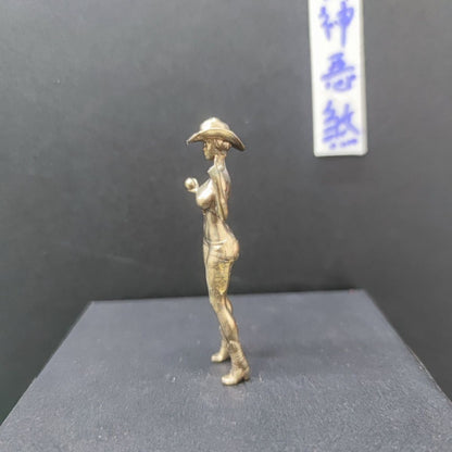 Pure Copper Western Cowboy Girl Sexy Plump Hand Model Ornaments