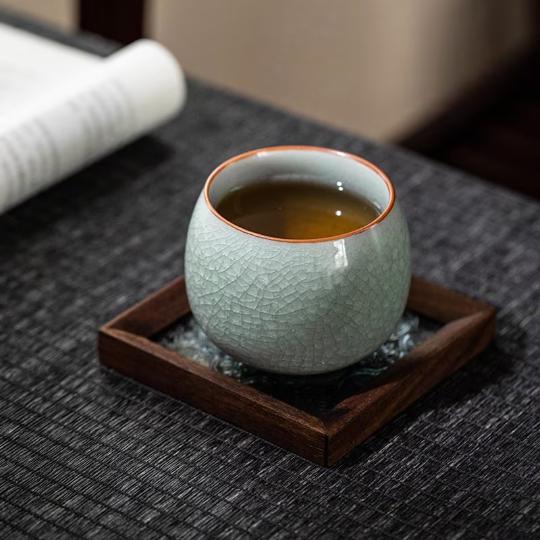 Ice Flower Ceramic Teacup Novelty Kung Fu Cup Drinkware