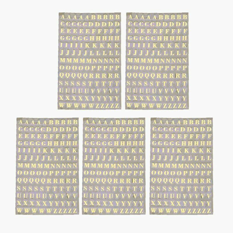 Decorative Stickers 3mm Alphabet Letters Numbers Chunky Glitter Epoxy Resin 5Pcs