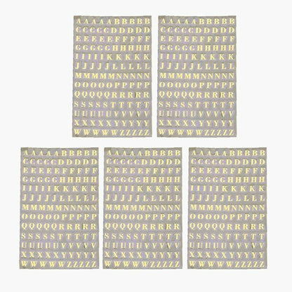 Decorative Stickers 3mm Alphabet Letters Numbers Chunky Glitter Epoxy Resin 5Pcs