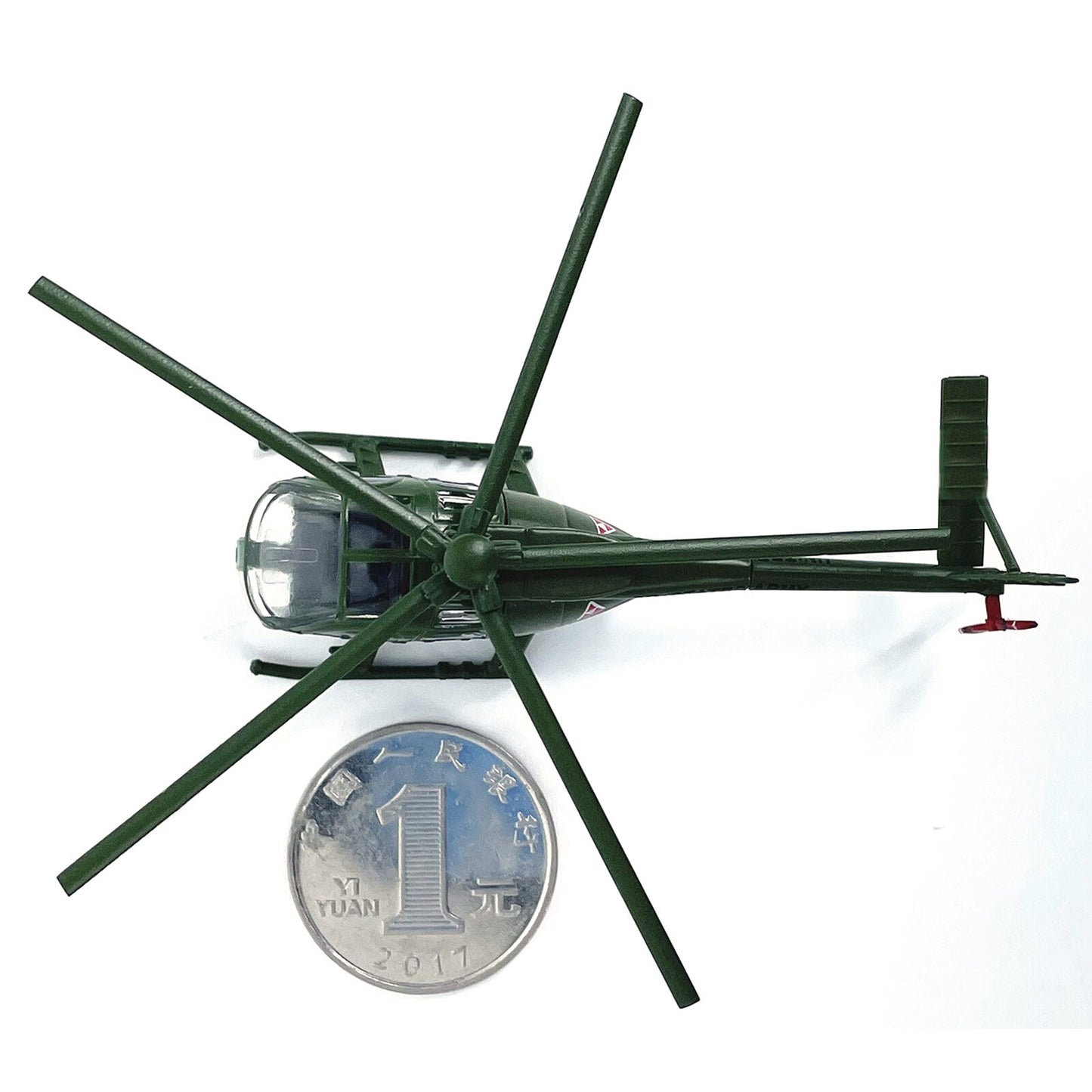 Alloy 1/100 Scale US Army OH-6A Cayuse Helicopter Finished Model Toy Collection