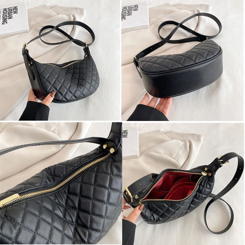 Genuine Leather Handbag Plaid Cow Leather Crossbody Shoulder Bag Messenger Purse