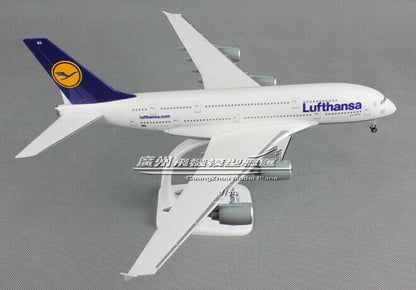 1:250 30CM Lufthansa AIRBUS A380 Passenger Airplane ABS Plastic Aircraft Model