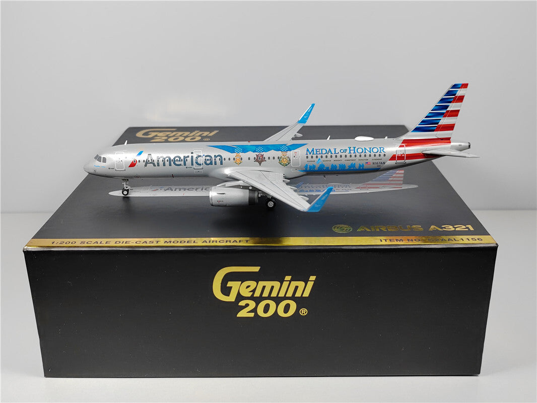 1:200 Geminijets Amercan AIRBUS A321 Passenger Airplane Diecast Aircraft Model