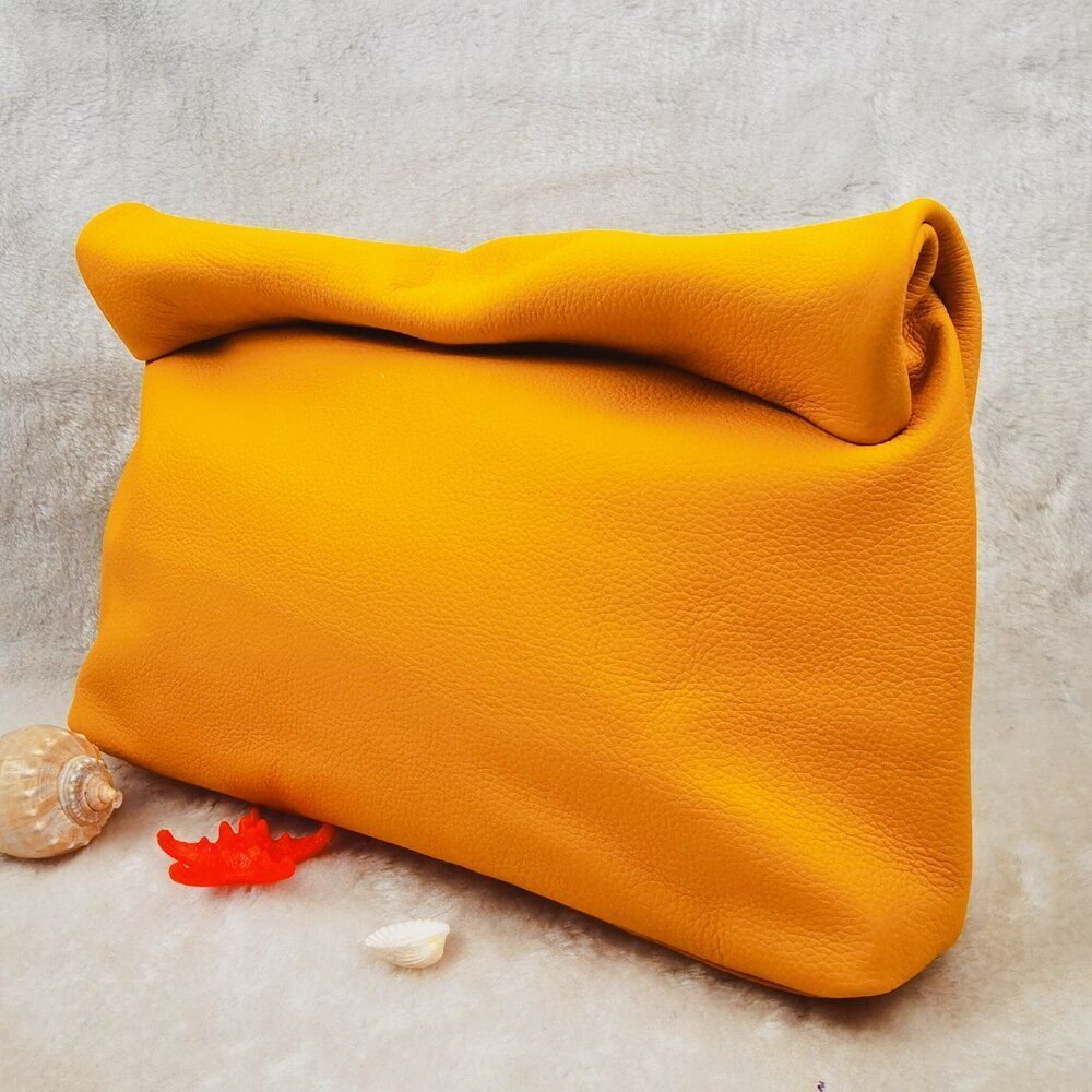 Handbag Mobile Phone Pockets Portable Leather Purse 32*28 CM Accessories Cowhide