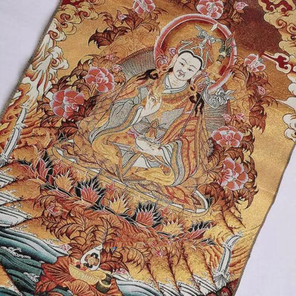 36 "Tibetan Silk Hand Embroidery Nepalese Tangka Embroidery Tara Buddha Statue"