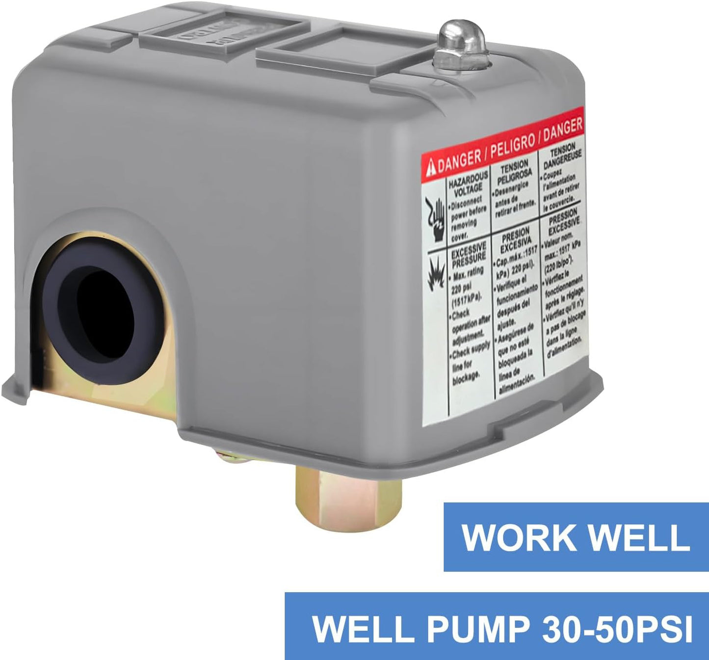 Water Pressure Switch 30-50 PSI Well Pump Pressure Switch Auto Electrical Contro