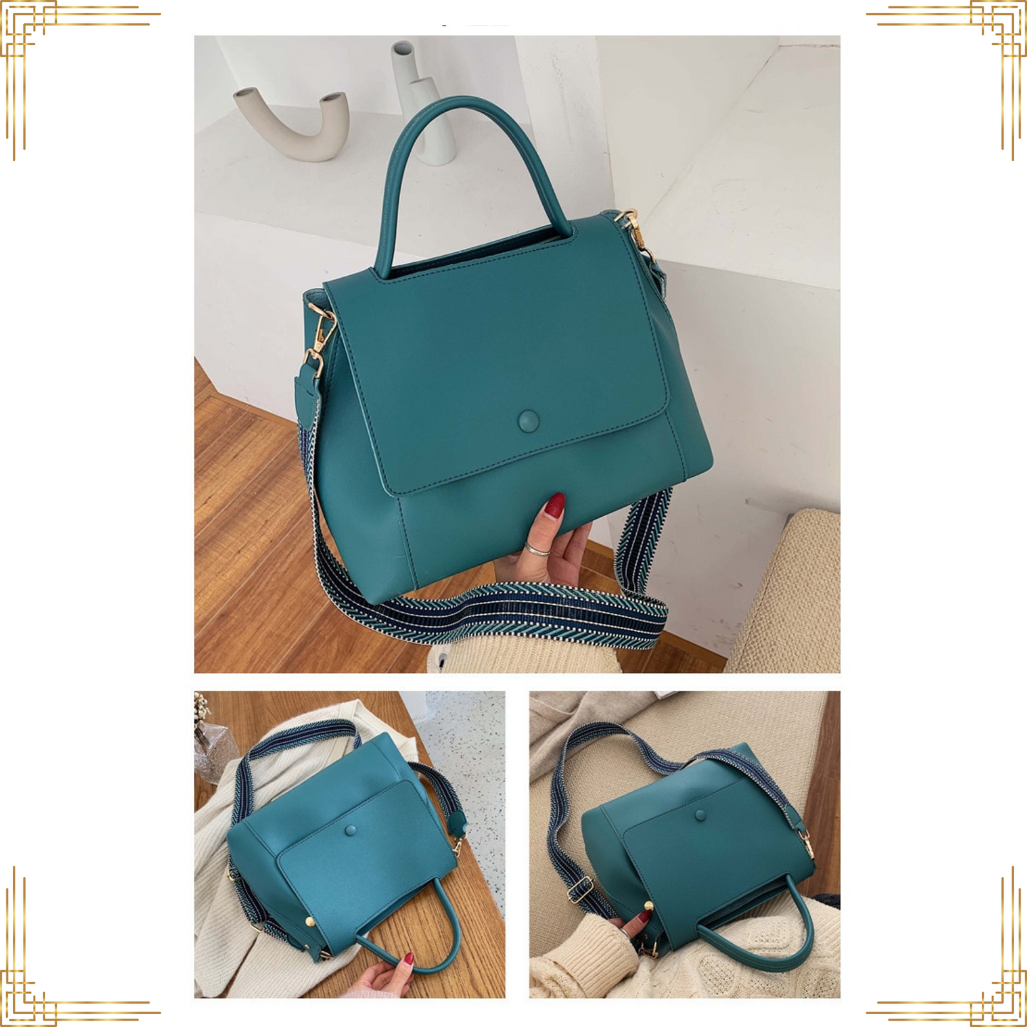 Women Fashion LEATHER Shoulder Crossbody Handbag Casual Luxury Female Tote Bag