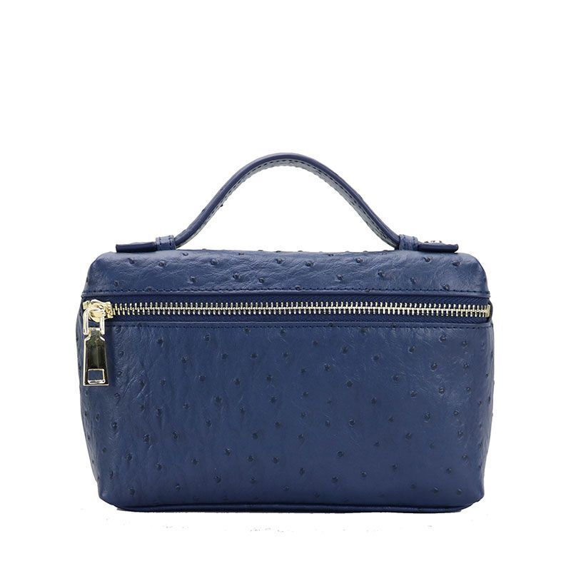 Handbag Ostrich Leather Portable Bag Small Square Clutch Bags Purse 19*12*6 CM