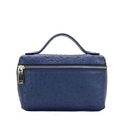 Handbag Ostrich Leather Portable Bag Small Square Clutch Bags Purse 19*12*6 CM